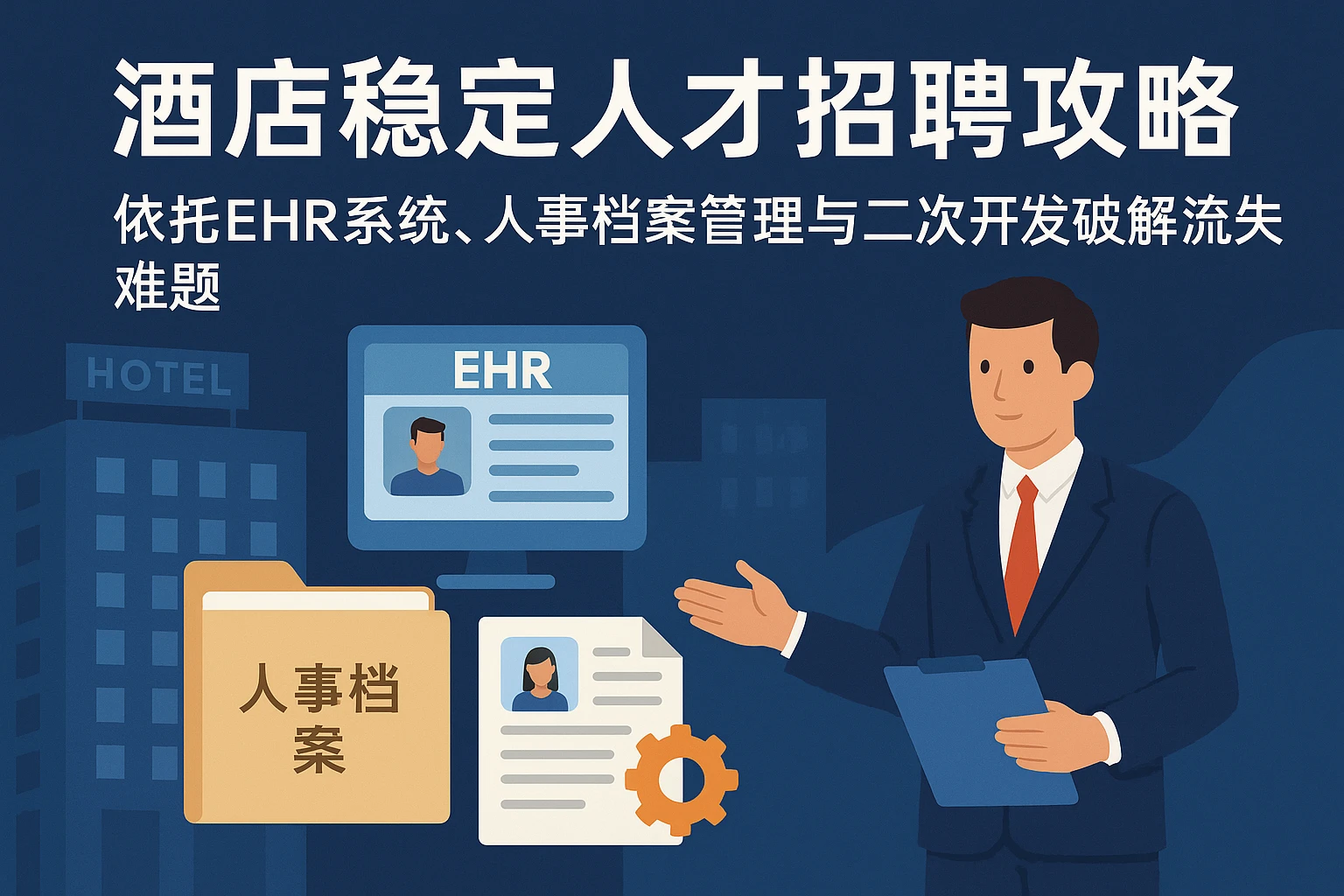 酒店稳定人才招聘攻略：依托EHR系统、人事档案管理与二次开发破解流失难题