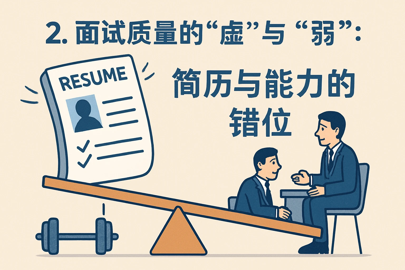 2. 面试质量的“虚”与“弱”：简历与能力的错位
