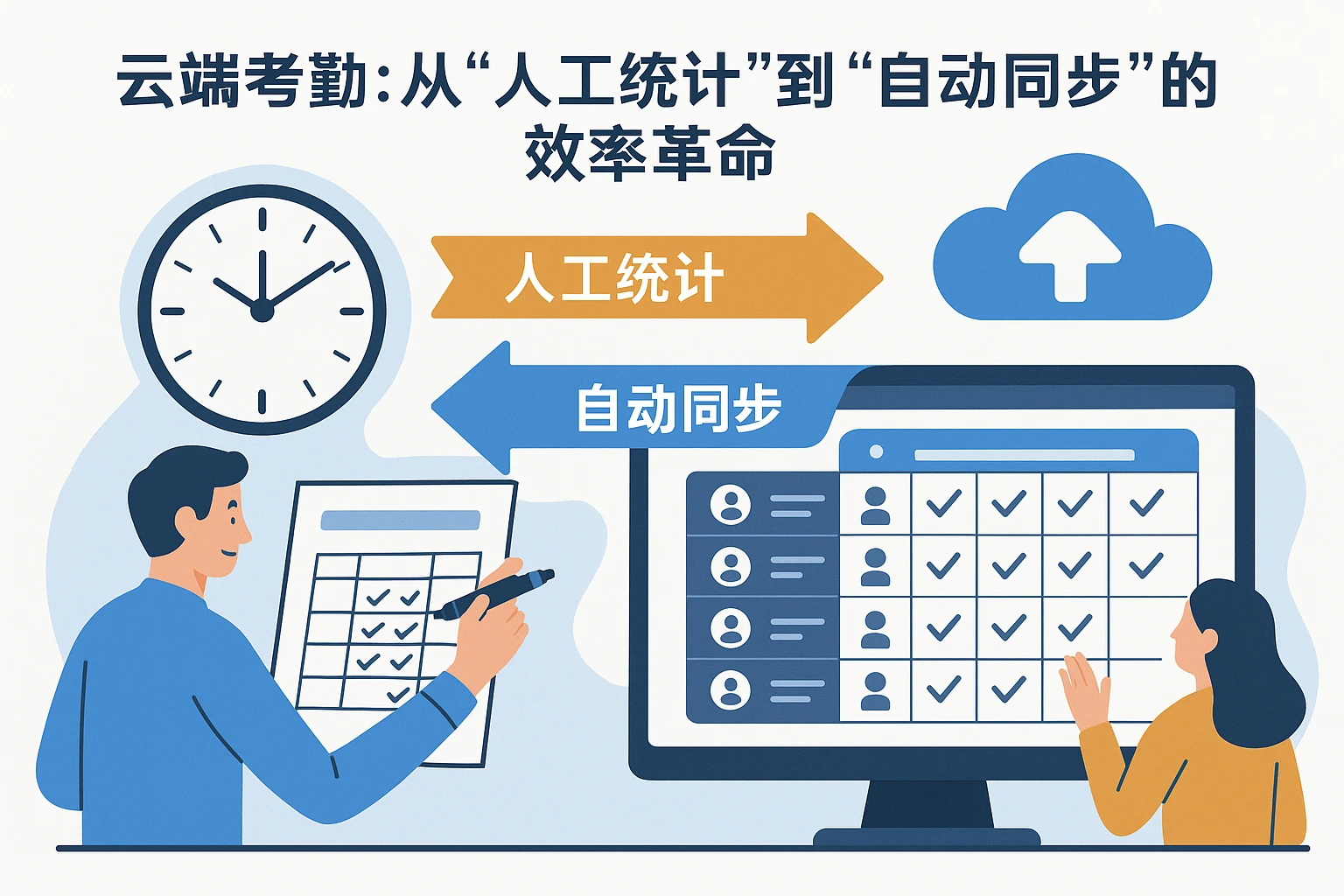 1. 云端考勤：从“人工统计”到“自动同步”的效率革命