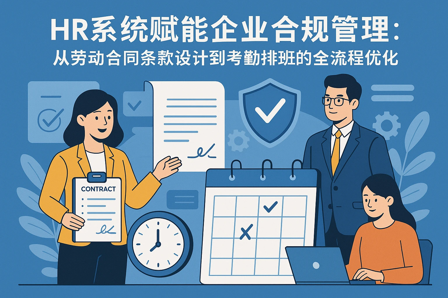 HR系统赋能企业合规管理：从劳动合同条款设计到考勤排班的全流程优化