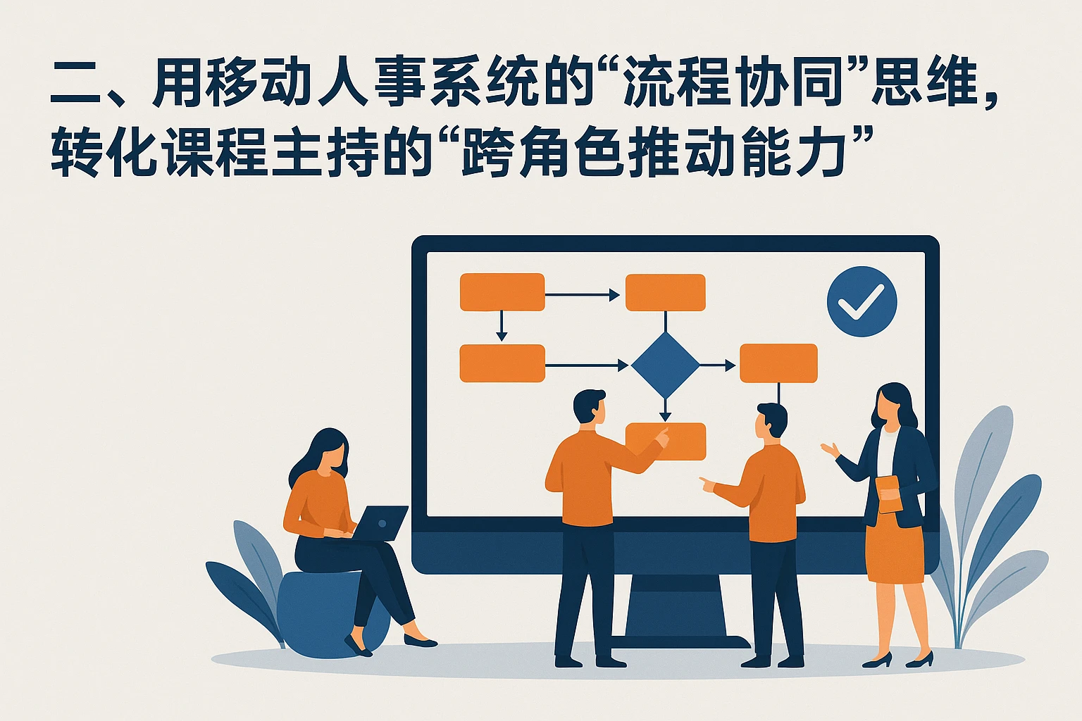 二、用移动人事系统的“流程协同”思维，转化课程主持的“跨角色推动能力”
