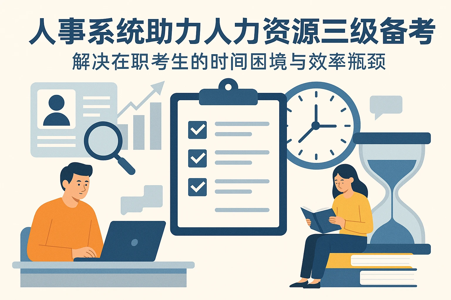 人事系统助力人力资源三级备考：解决在职考生的时间困境与效率瓶颈