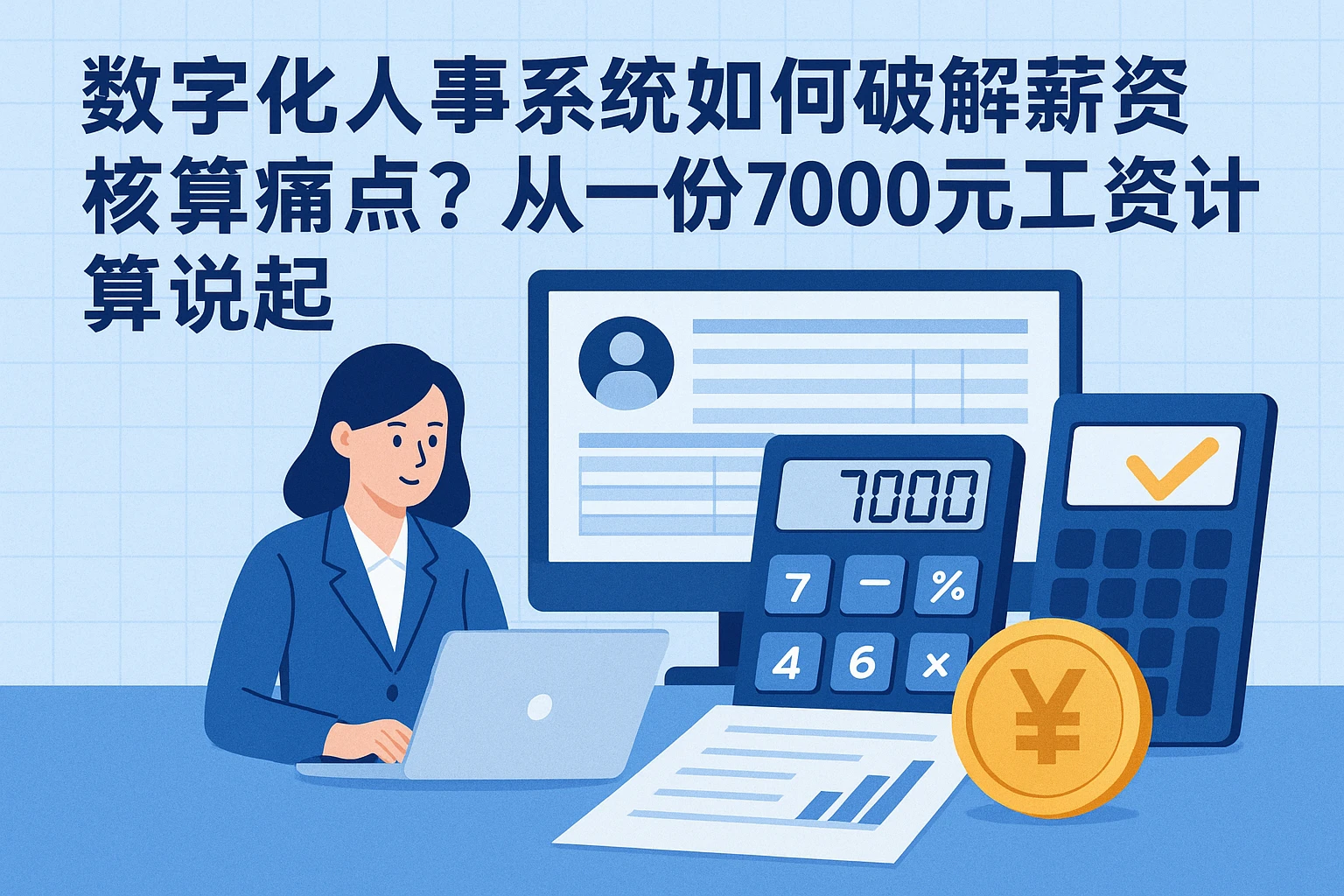 数字化人事系统如何破解薪资核算痛点？从一份7000元工资计算说起