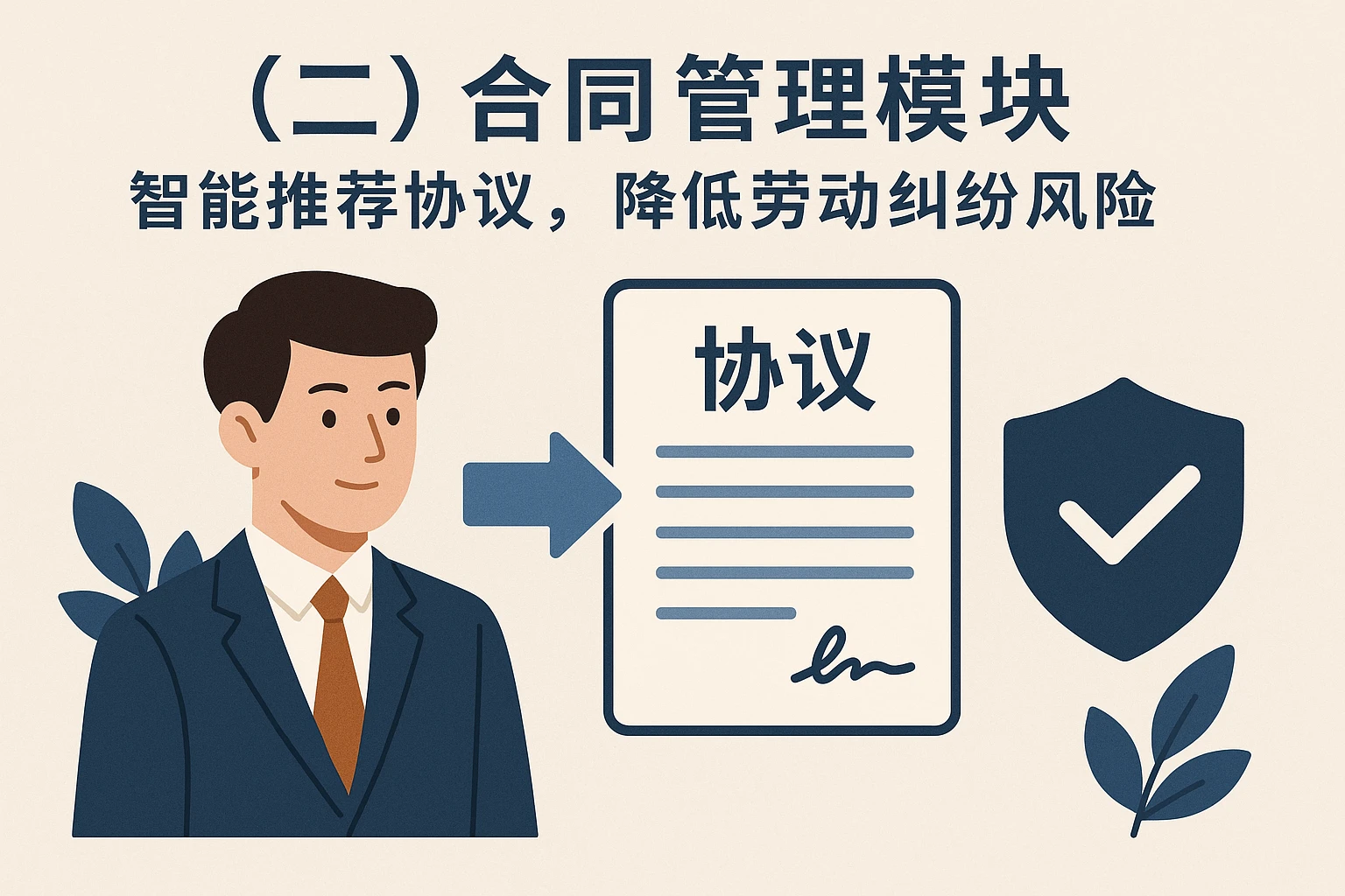 （二）合同管理模块：智能推荐协议，降低劳动纠纷风险