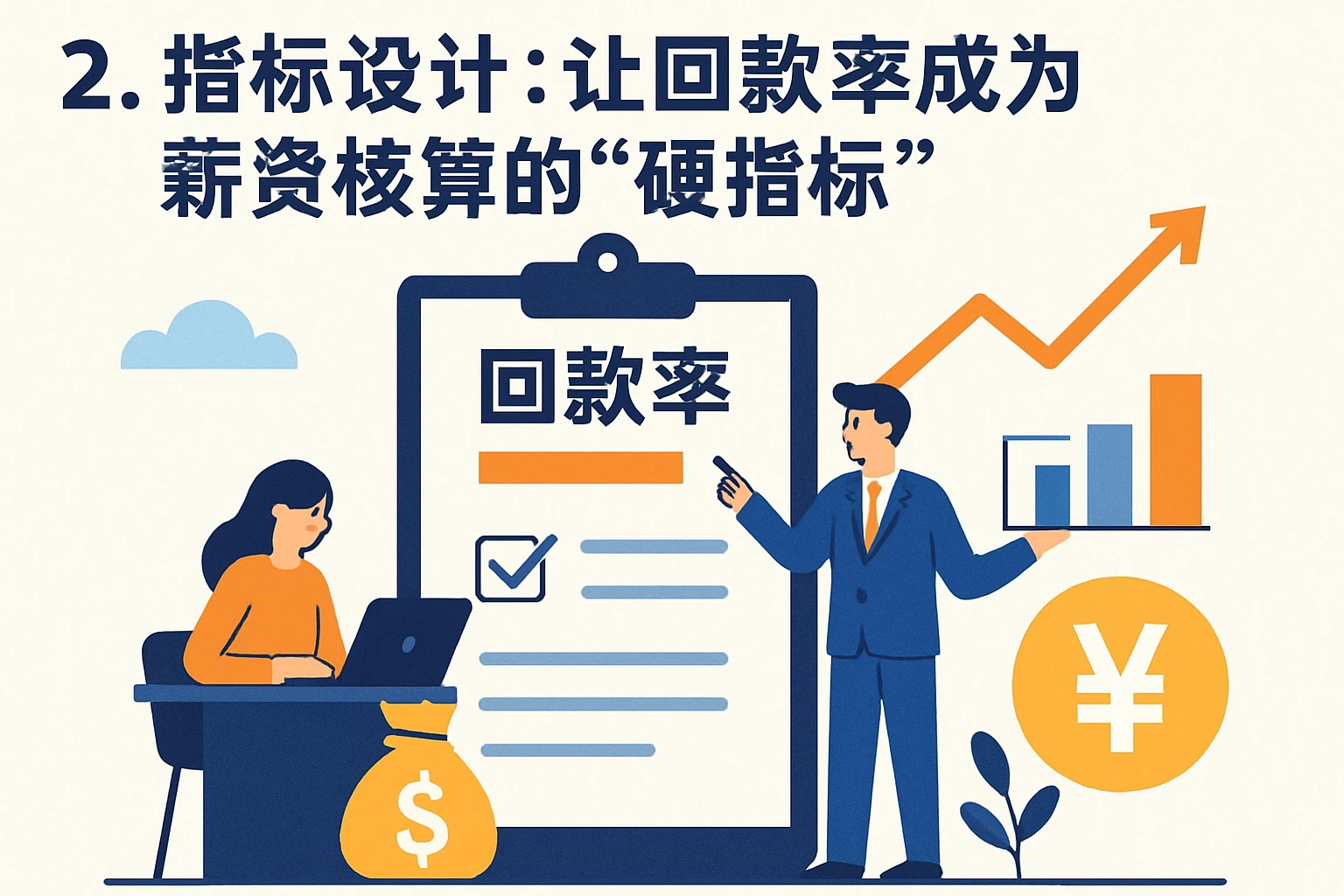 2. 指标设计：让回款率成为薪资核算的“硬指标”
