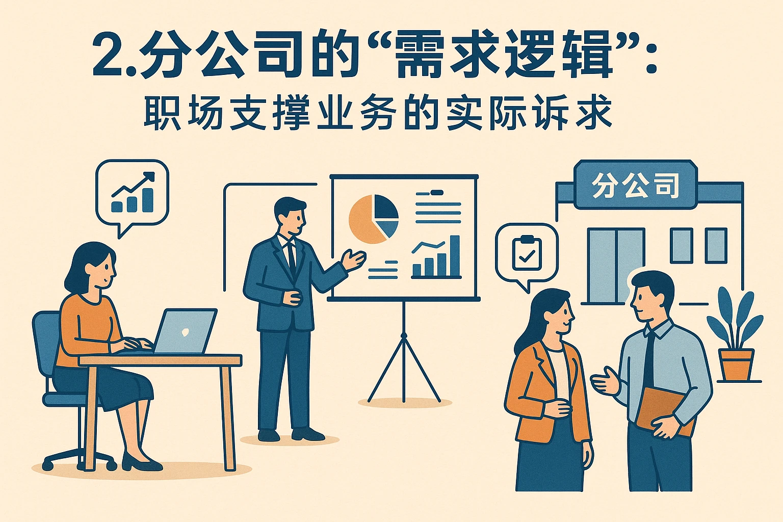 2. 分公司的“需求逻辑”：职场支撑业务的实际诉求