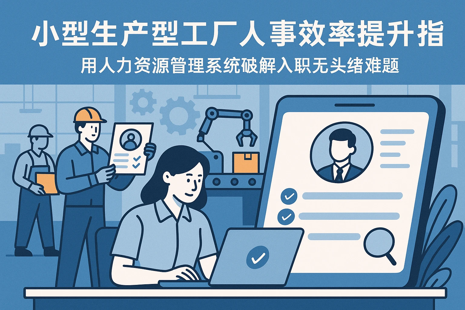 小型生产型工厂人事效率提升指南：用人力资源管理系统破解入职无头绪难题