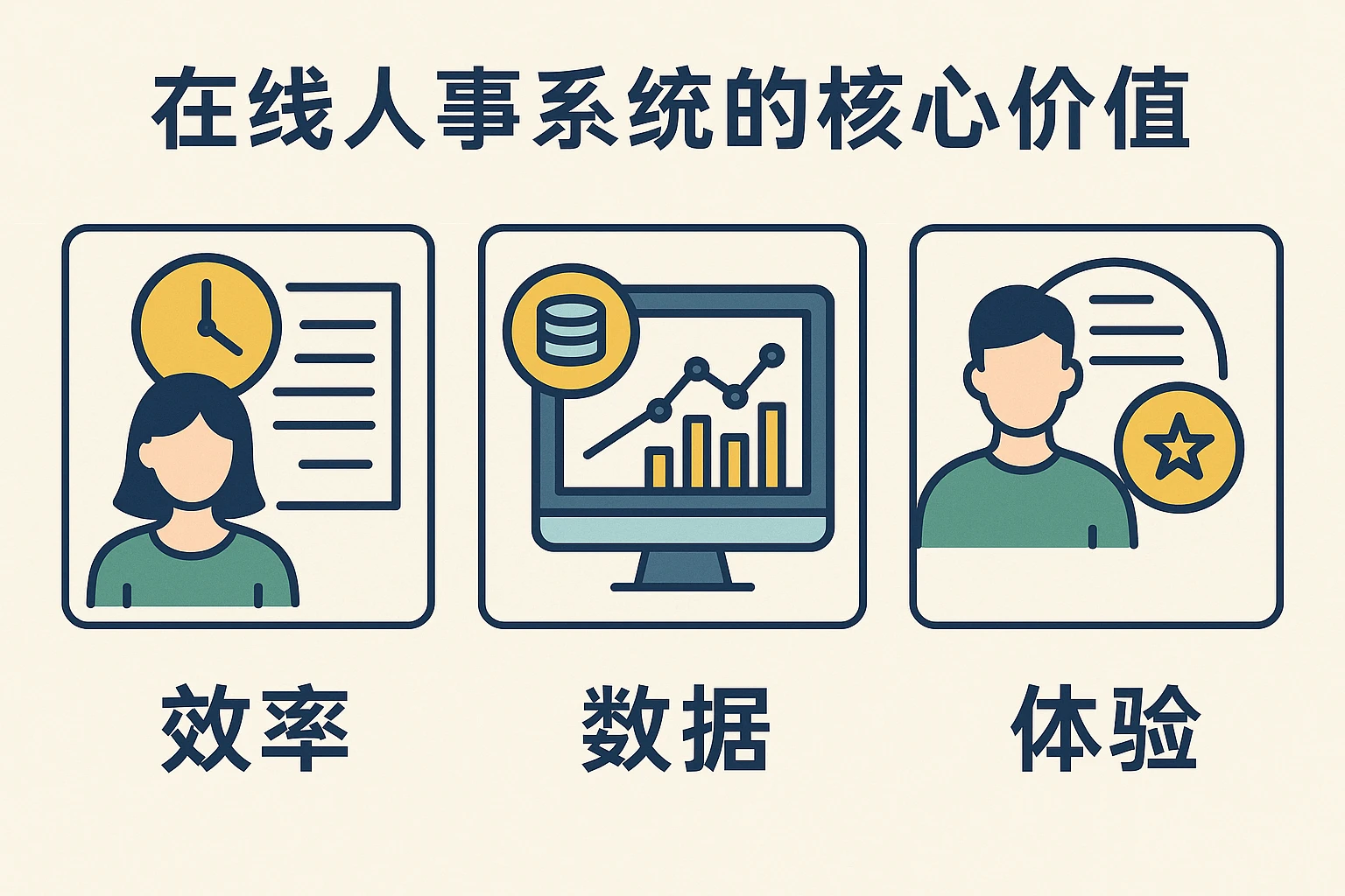 2. 在线人事系统的核心价值：效率、数据、体验