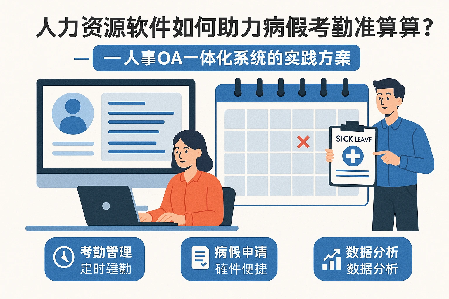 人力资源软件如何助力病假考勤精准计算？——人事OA一体化系统的实践方案