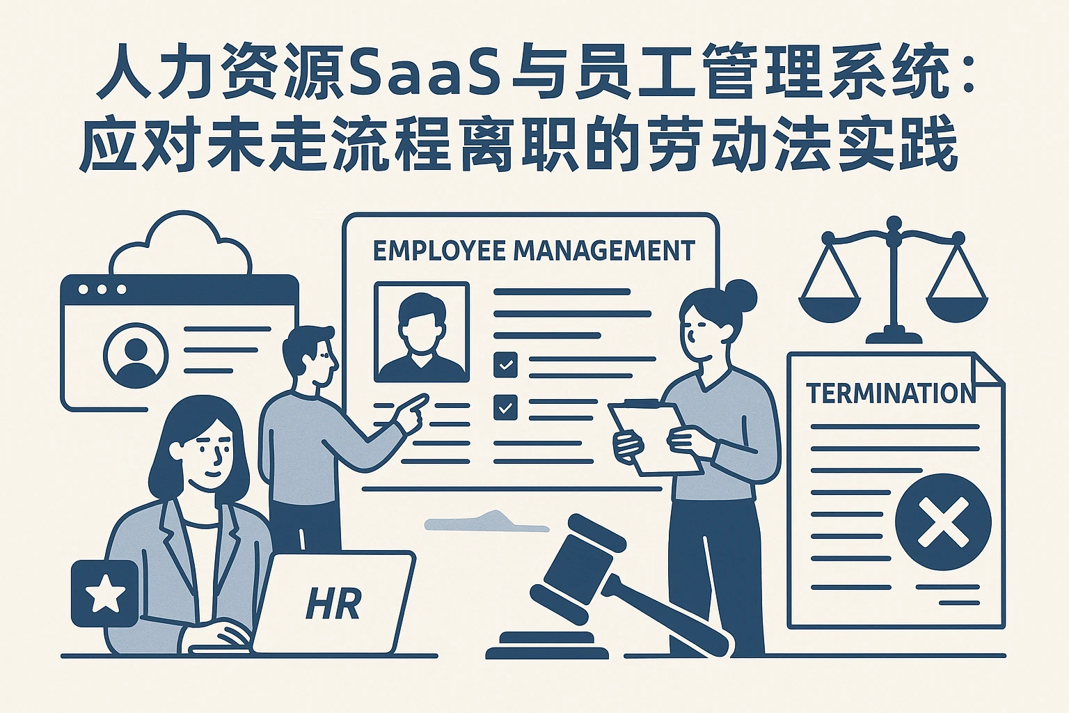 人力资源SaaS与员工管理系统：应对未走流程离职的劳动法实践