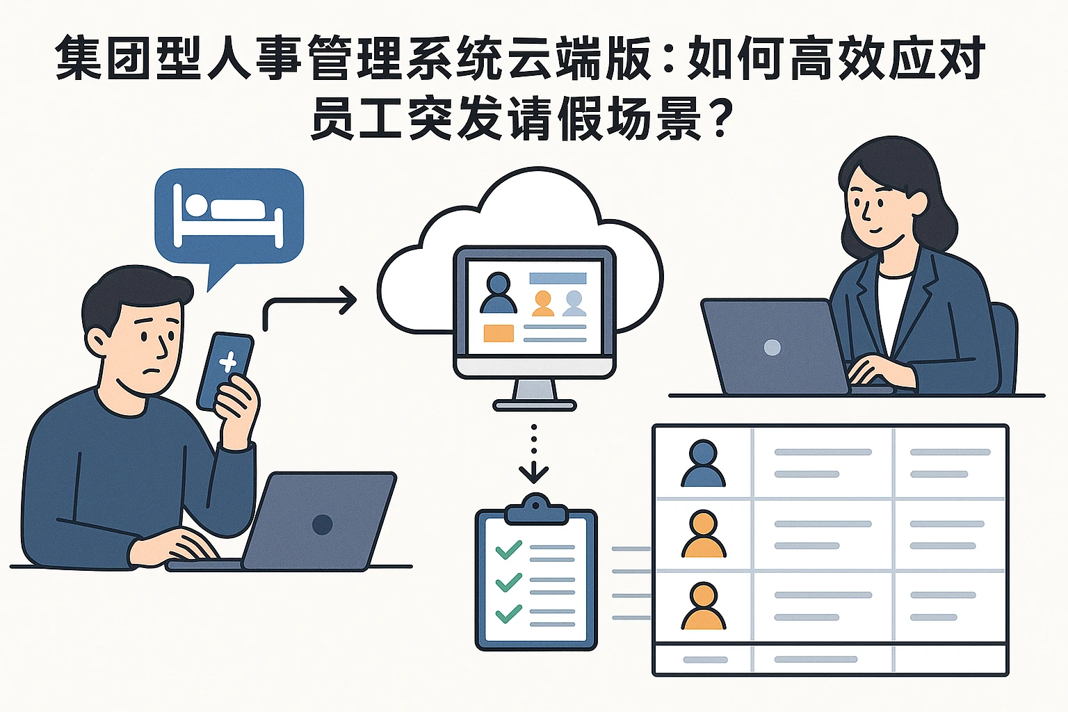 集团型人事管理系统云端版：如何高效应对员工突发请假场景？