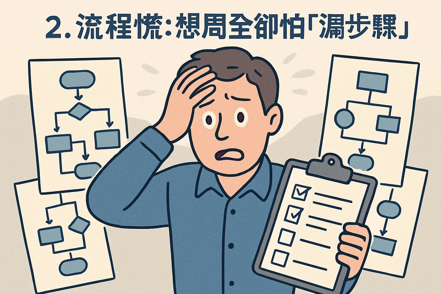 2. 流程慌：想周全却怕“漏步骤”