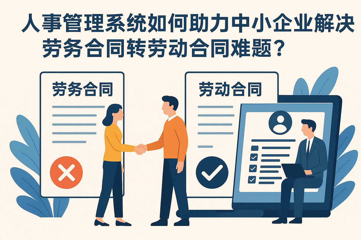 人事管理系统如何助力中小企业解决劳务合同转劳动合同难题？