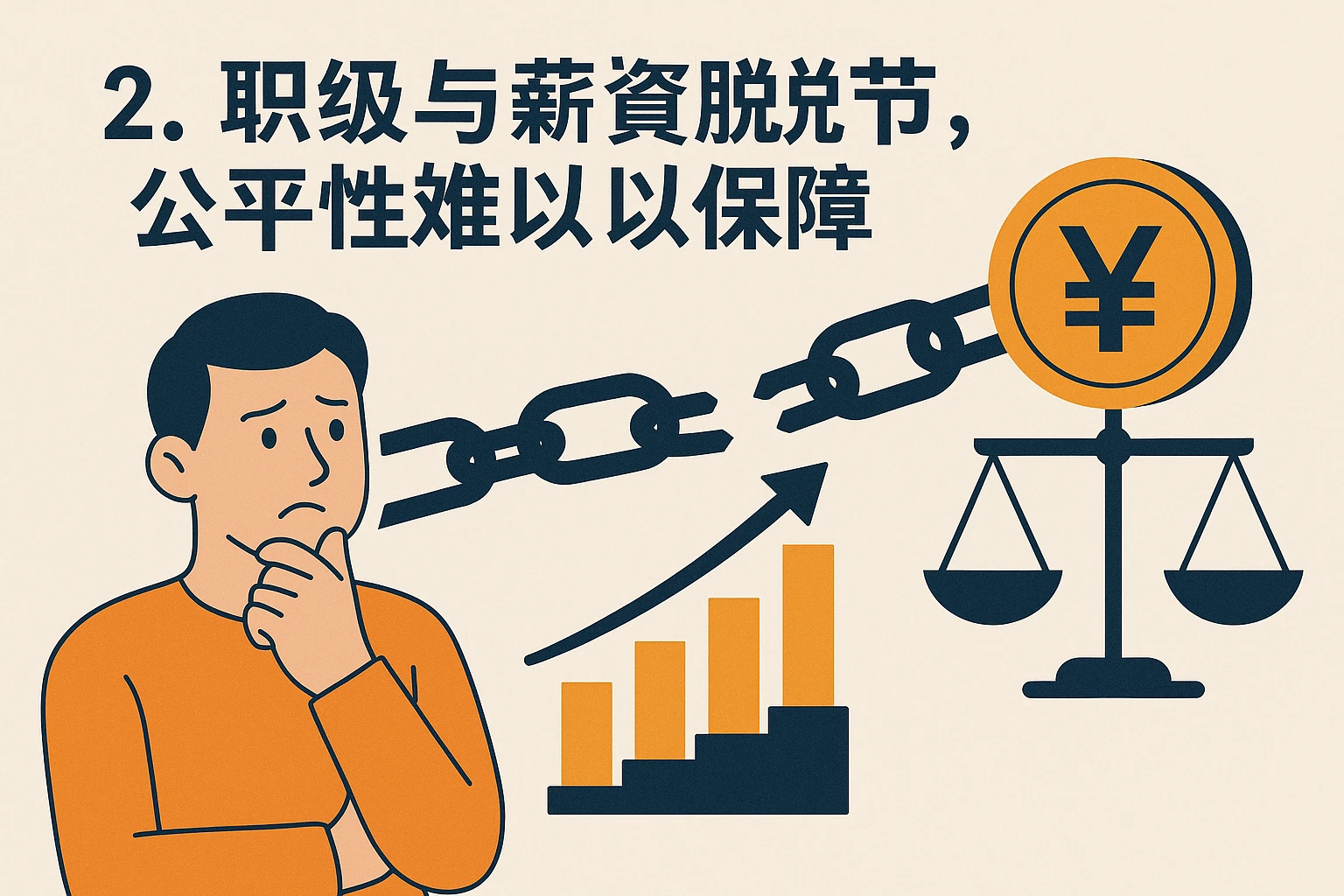 2. 职级与薪资脱节，公平性难以保障