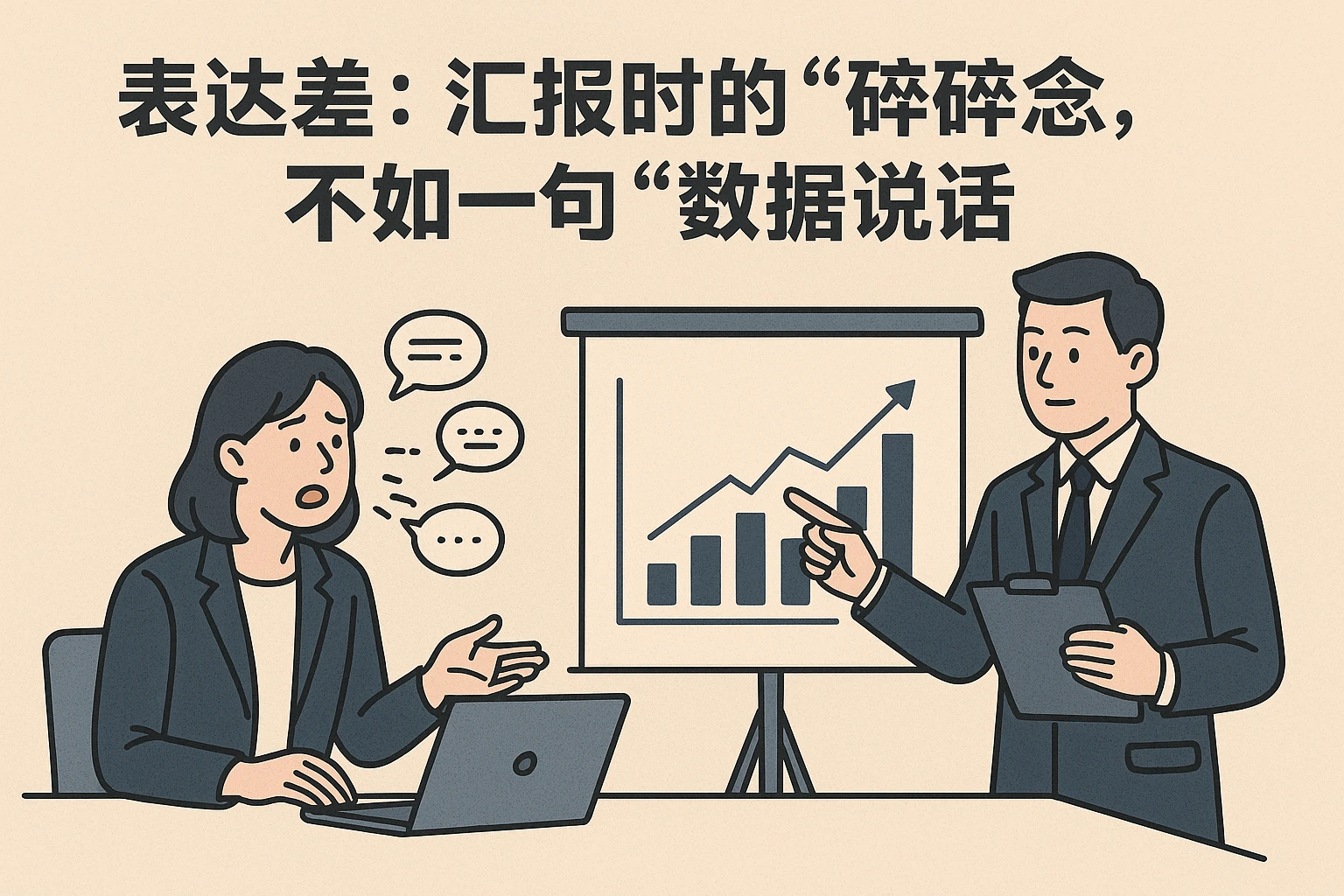 2. 表达差：汇报时的“碎碎念”，不如一句“数据说话”