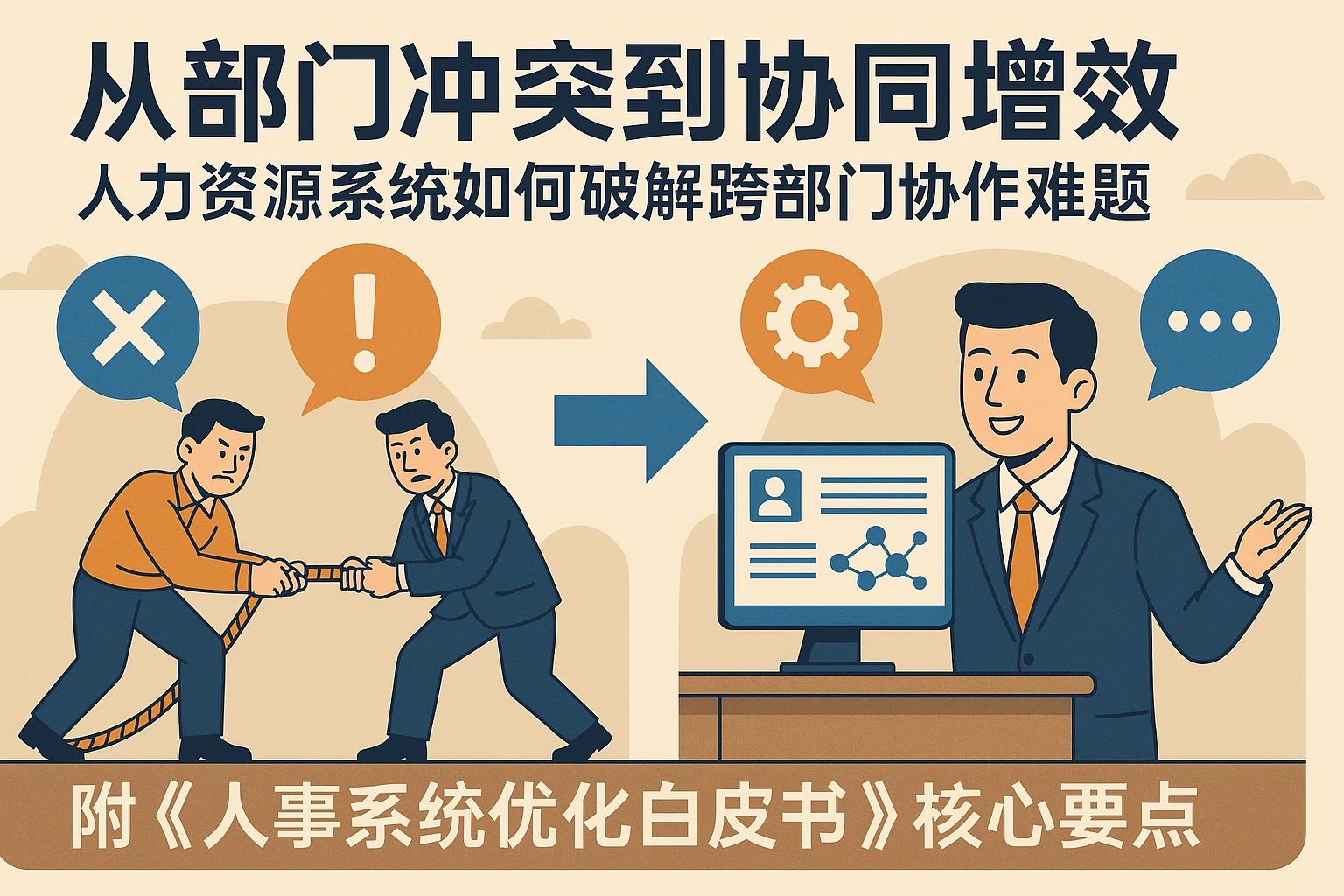 从部门冲突到协同增效：人力资源系统如何破解跨部门协作难题——附《人事系统优化白皮书》核心要点