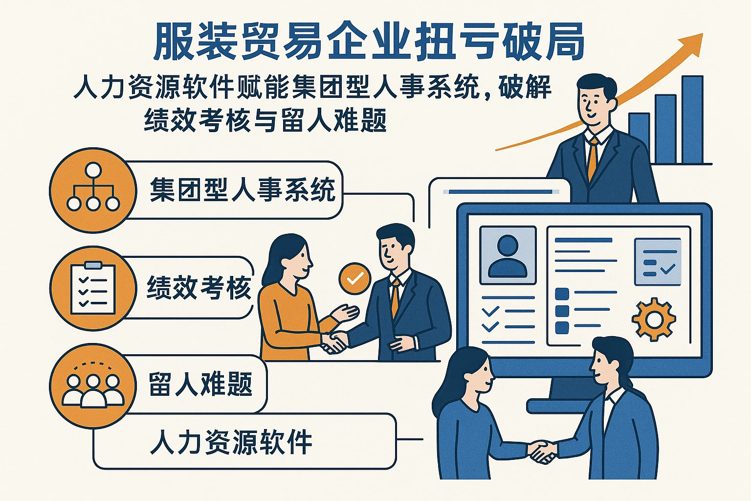 服装贸易企业扭亏破局：人力资源软件赋能集团型人事系统，破解绩效考核与留人难题