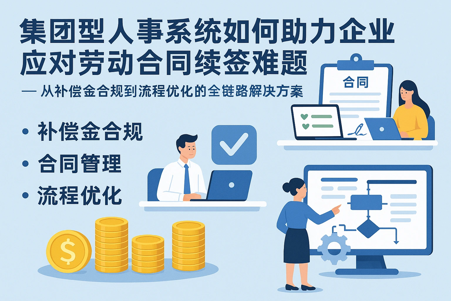 集团型人事系统如何助力企业应对劳动合同续签难题——从补偿金合规到流程优化的全链路解决方案