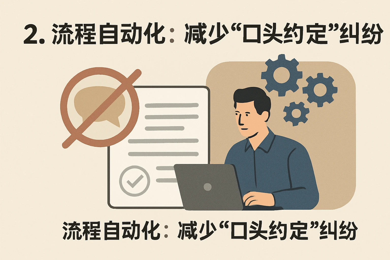 2. 流程自动化：减少“口头约定”纠纷