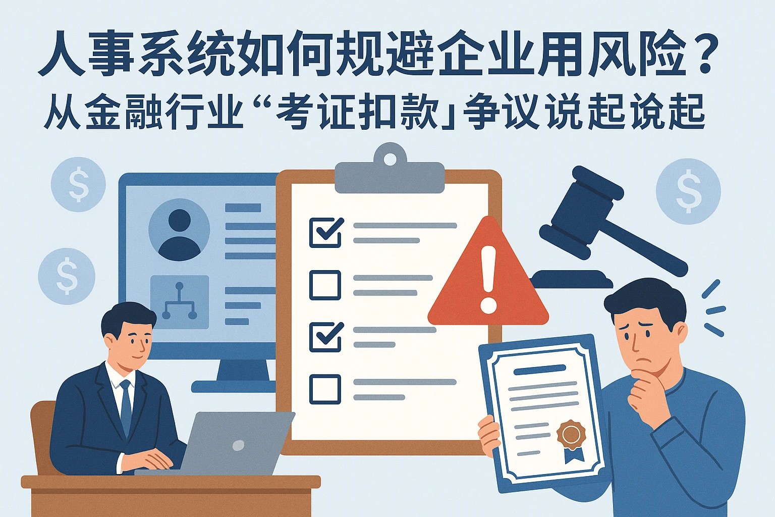 人事系统如何规避企业用工风险？从金融行业“考证扣款”争议说起