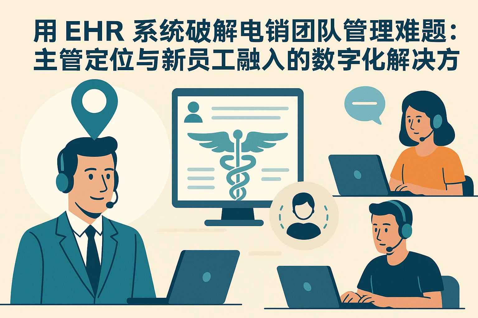 用EHR系统破解电销团队管理难题：主管定位与新员工融入的数字化解决方案