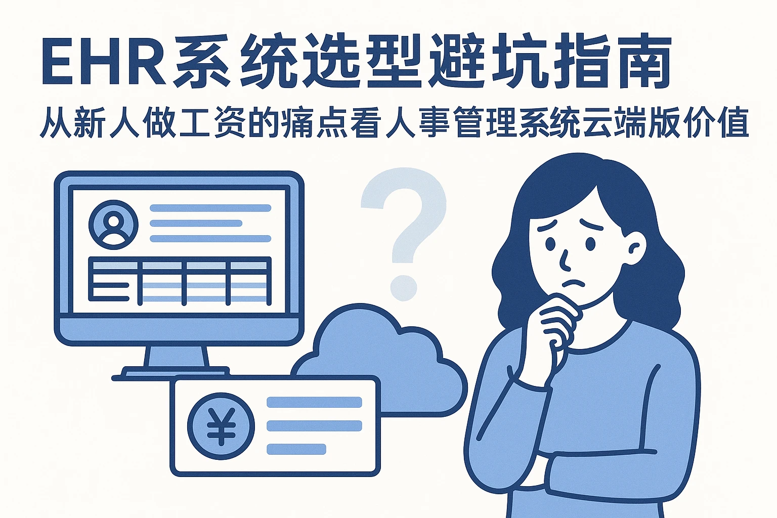 EHR系统选型避坑指南：从新人做工资的痛点看人事管理系统云端版的价值