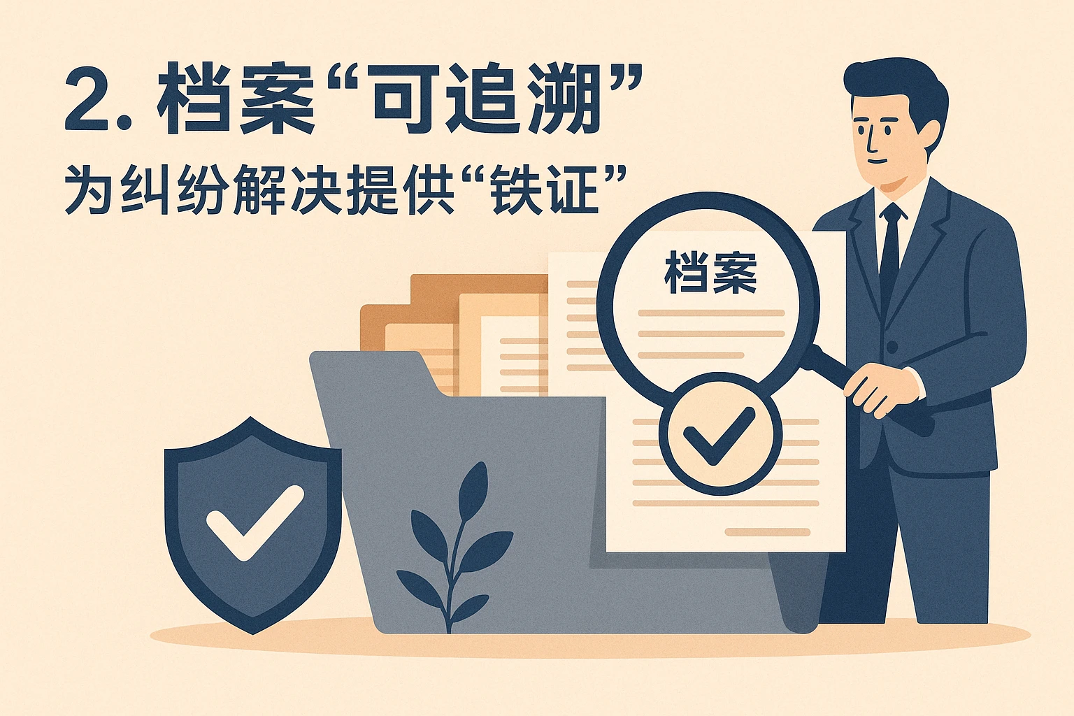 2. 档案“可追溯”：为纠纷解决提供“铁证”