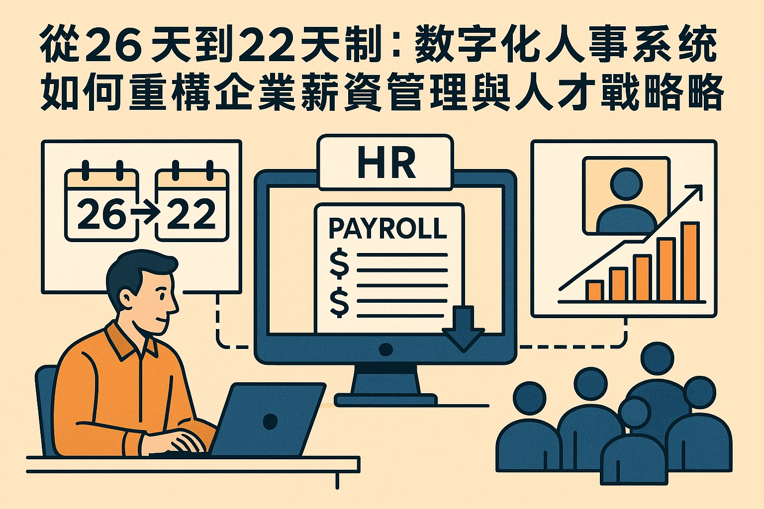 从26天到22天制：数字化人事系统如何重构企业薪资管理与人才战略