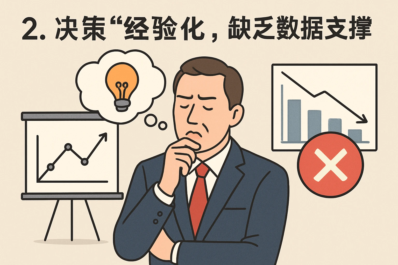 2. 决策“经验化”，缺乏数据支撑
