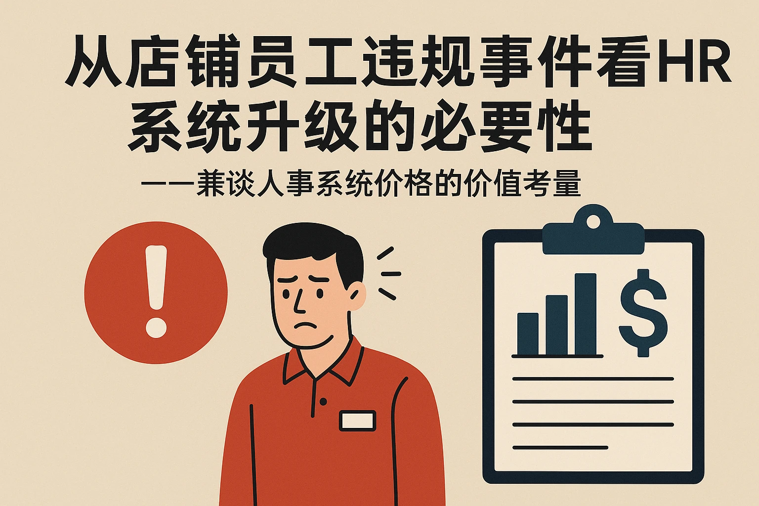 从店铺员工违规事件看EHR系统升级的必要性——兼谈人事系统价格的价值考量