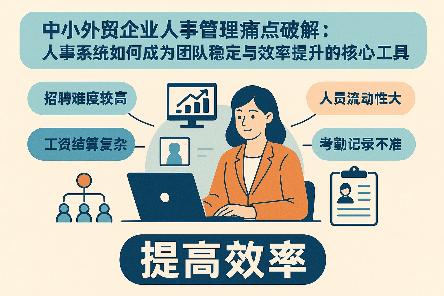 中小外贸企业人事管理痛点破解：人事系统如何成为团队稳定与效率提升的核心工具