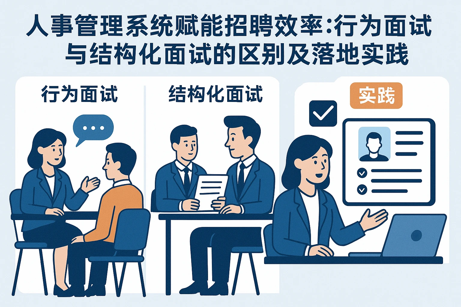 人事管理系统赋能招聘效率：行为面试与结构化面试的区别及落地实践