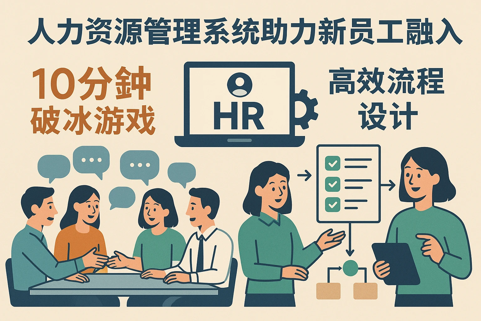 人力资源管理系统助力新员工融入：10分钟破冰游戏与高效流程设计