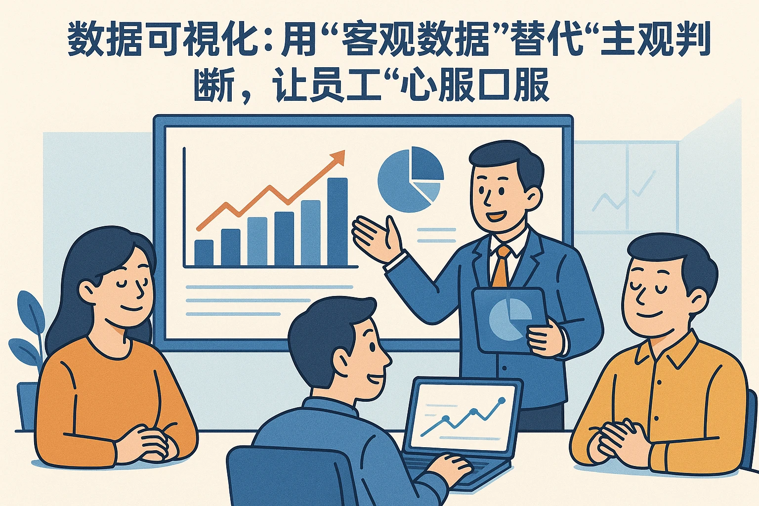 2. 数据可视化：用“客观数据”替代“主观判断”，让员工“心服口服”