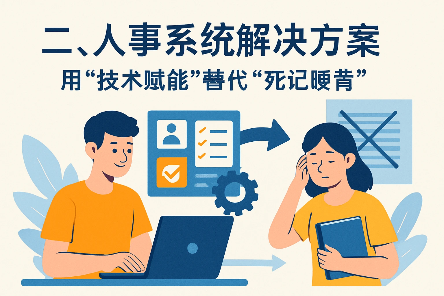 二、人事系统解决方案：用“技术赋能”替代“死记硬背”
