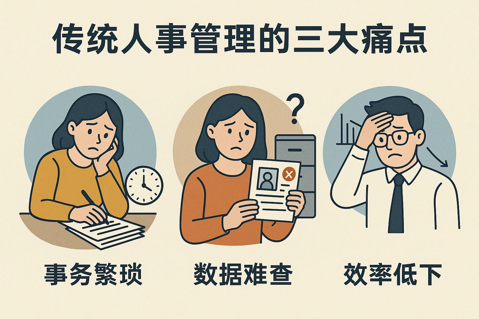 2. 传统人事管理的三大痛点