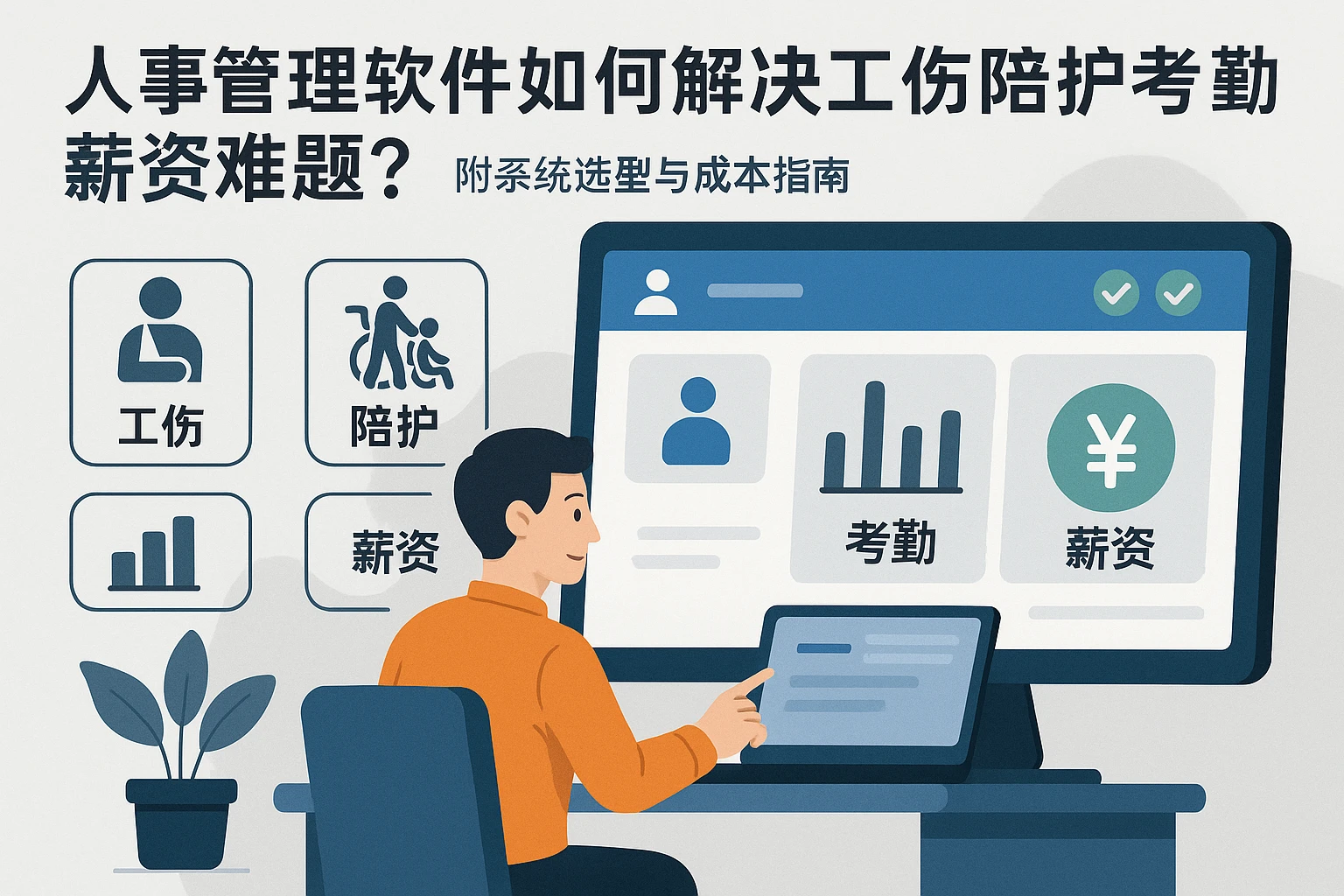 人事管理软件如何解决工伤陪护考勤薪资难题？附系统选型与成本指南