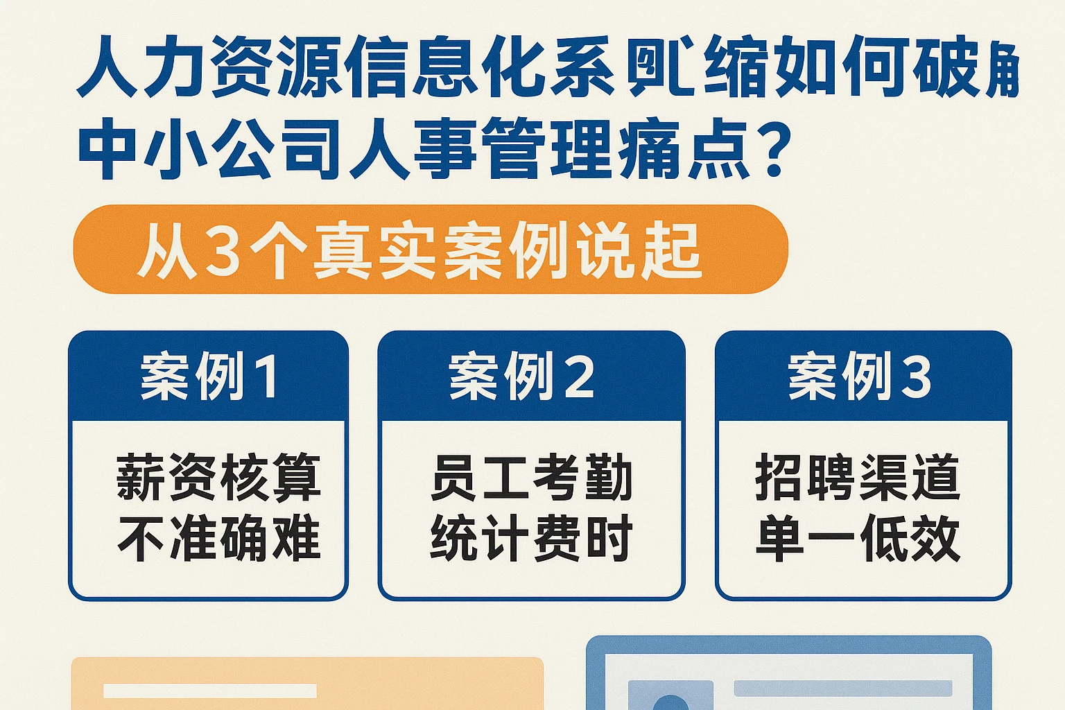 人力资源信息化系统如何破解中小公司人事管理痛点？从3个真实案例说起
