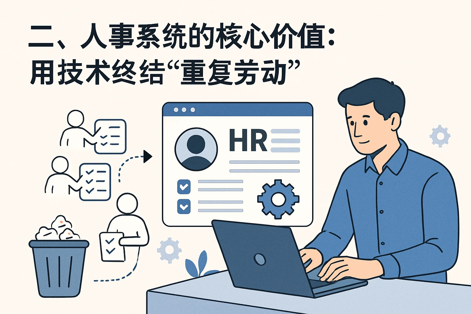 二、人事系统的核心价值：用技术终结“重复劳动”
