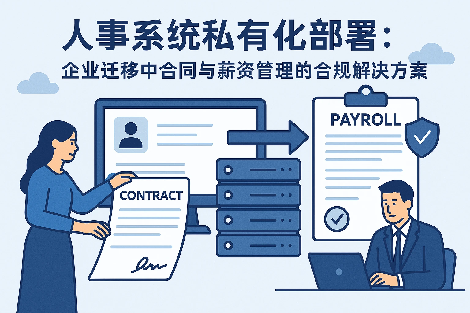 人事系统私有化部署：企业迁移中合同与薪资管理的合规解决方案