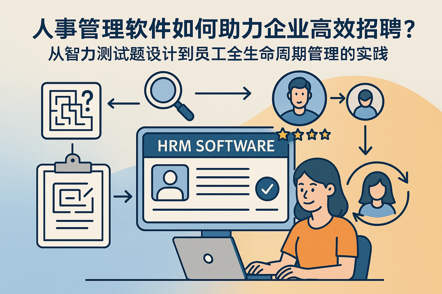 人事管理软件如何助力企业高效招聘？从智力测试题设计到员工全生命周期管理的实践