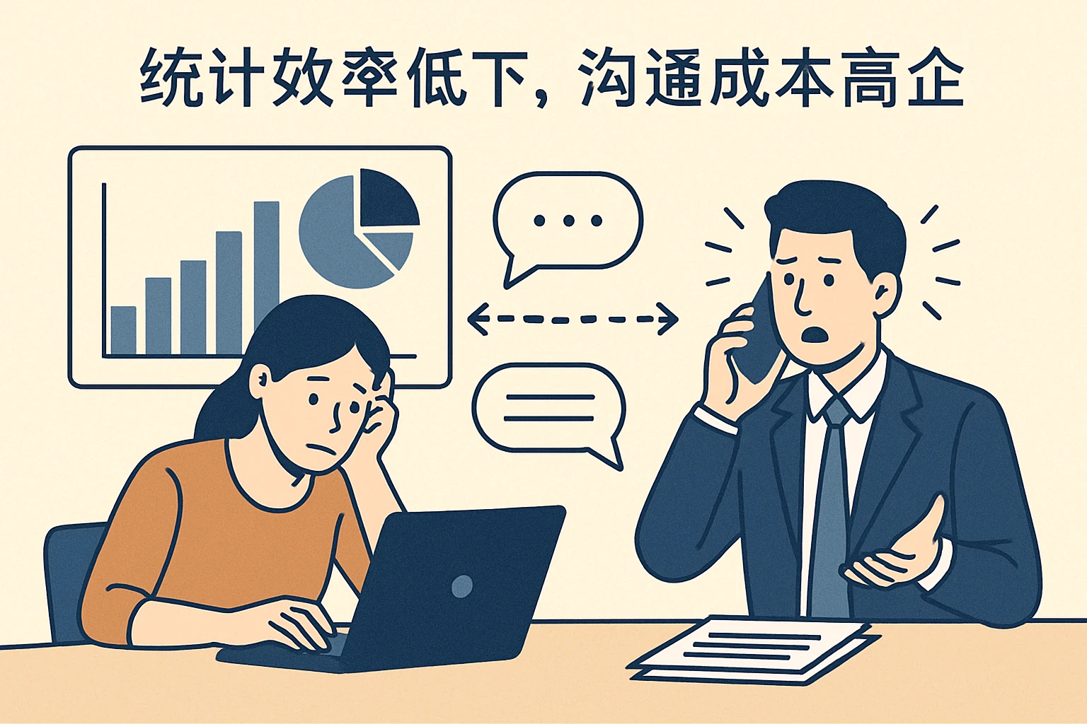 1.2 统计效率低下，沟通成本高企