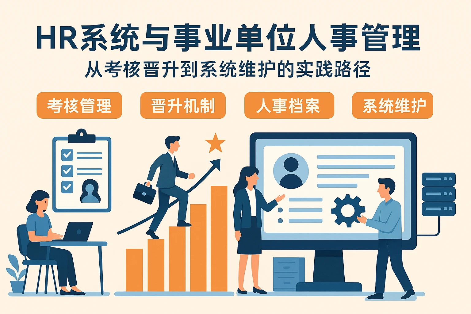 HR系统与事业单位人事管理：从考核晋升到系统维护的实践路径
