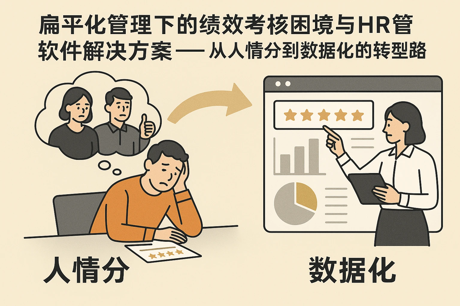 扁平化管理下的绩效考核困境与HR管理软件解决方案——从人情分到数据化的转型路径