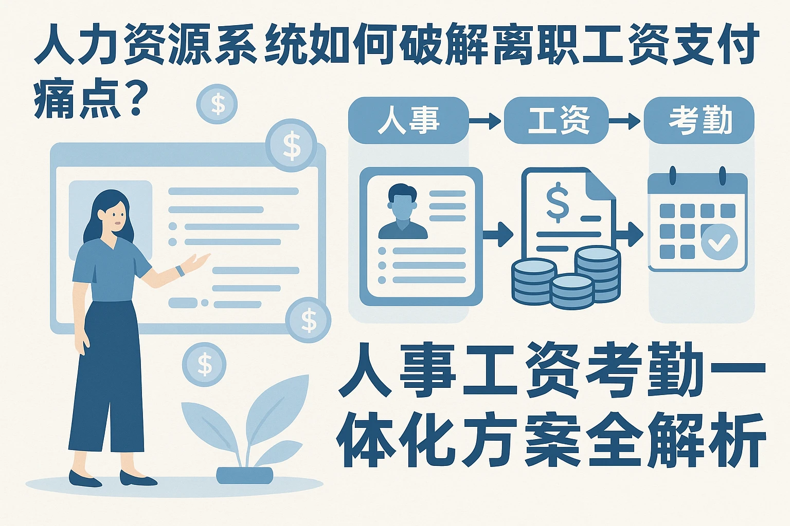 人力资源系统如何破解离职工资支付痛点？人事工资考勤一体化方案全解析