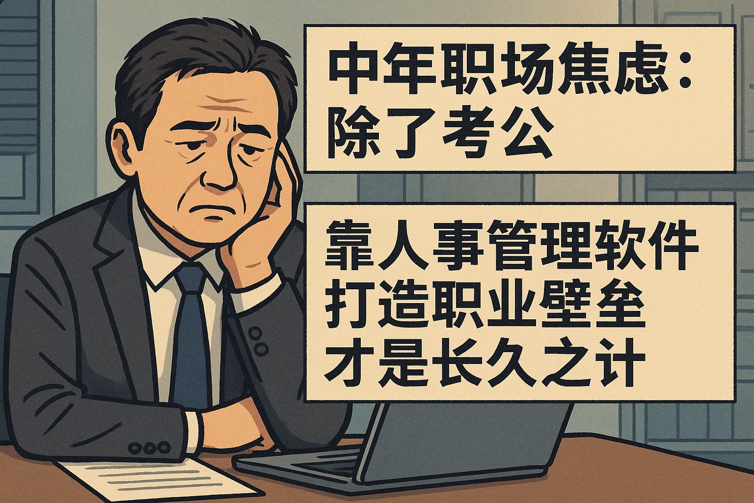 中年职场焦虑：除了考公，靠人事管理软件打造职业壁垒才是长久之计
