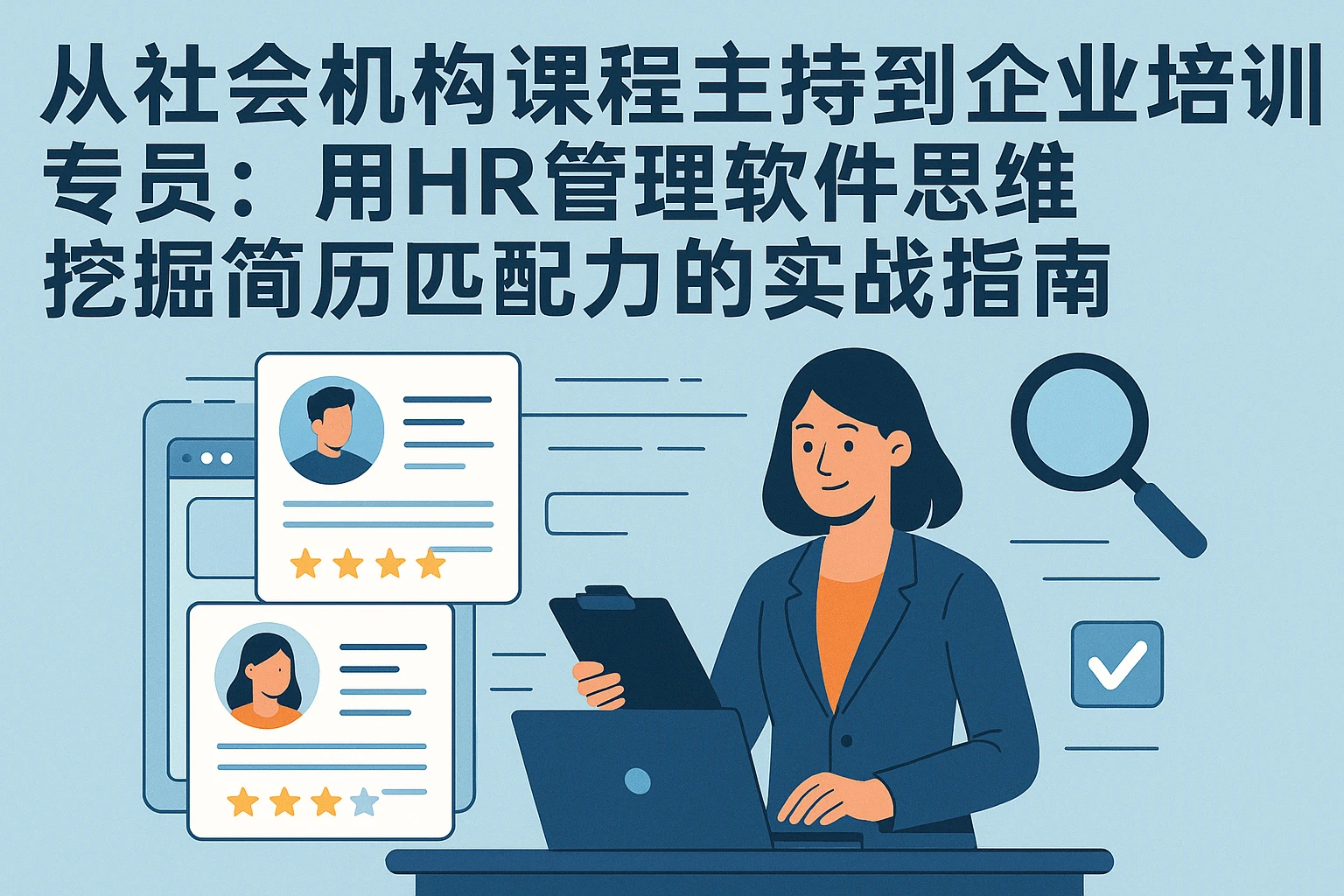 从社会机构课程主持到企业培训专员：用HR管理软件思维挖掘简历匹配力的实战指南
