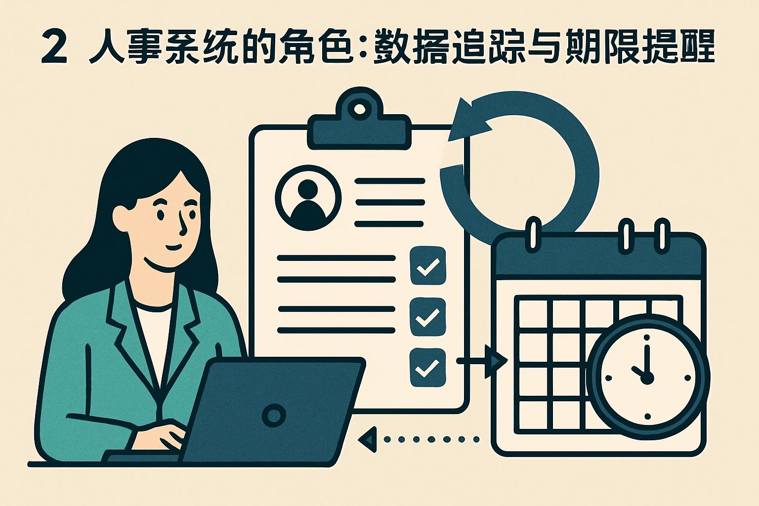 2. 人事系统的角色：数据追踪与期限提醒机制