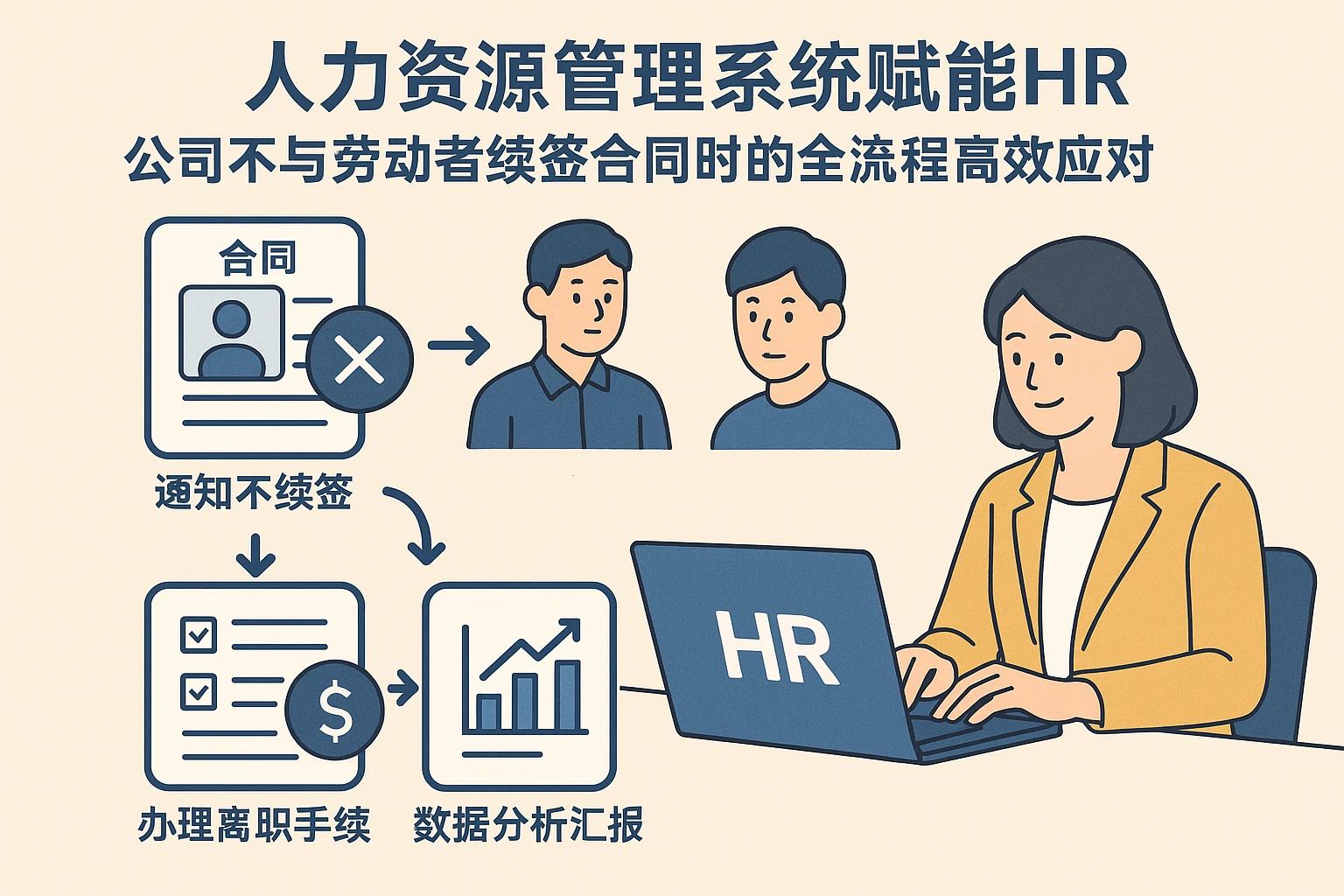 人力资源管理系统赋能HR：公司不与劳动者续签合同时的全流程高效应对