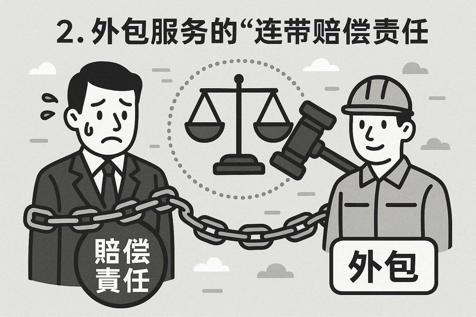 2. 外包服务的“连带赔偿责任”